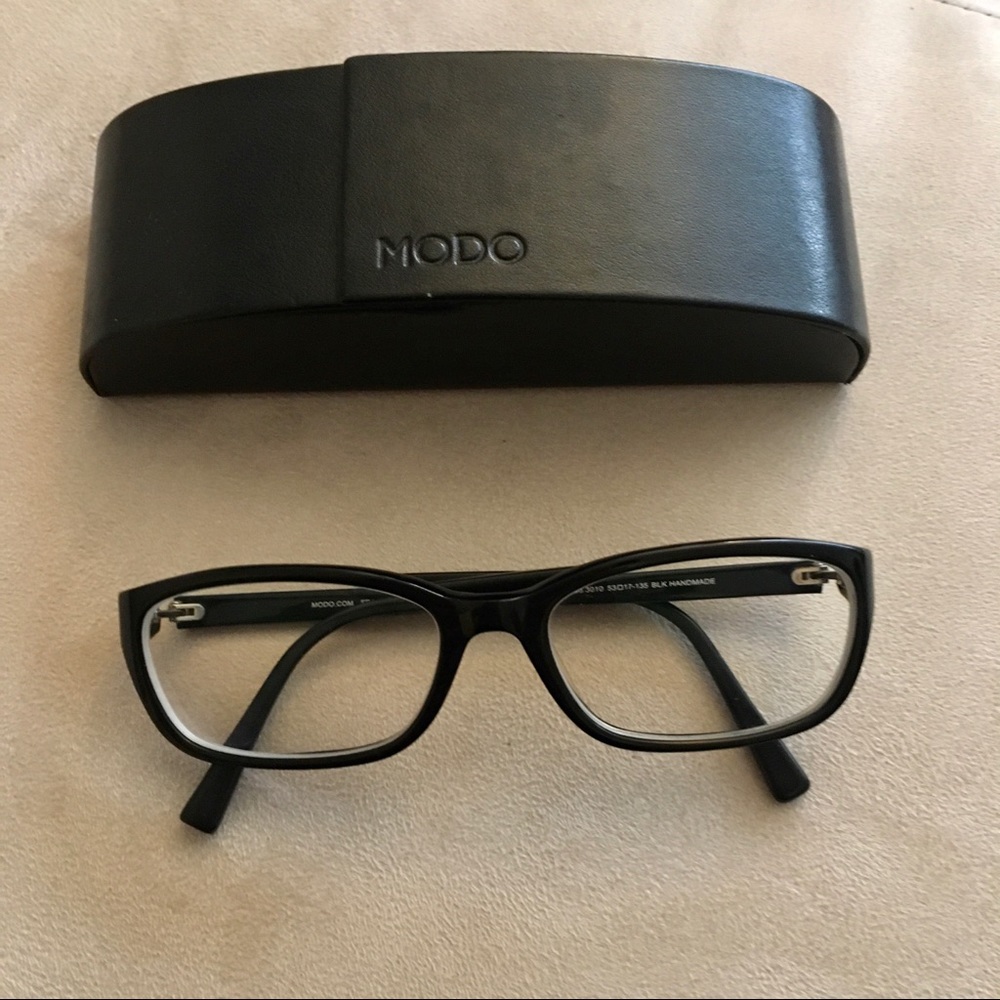 MODO Handmade in Japan Black Eyeglass Frame & Case
